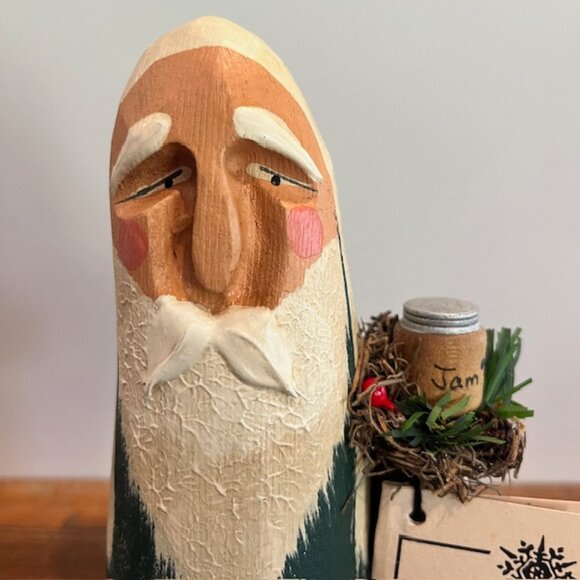 Hand Carved Wood Sno-Flake Santa by Classic Designs Astoria OR - Picture 5 of 8